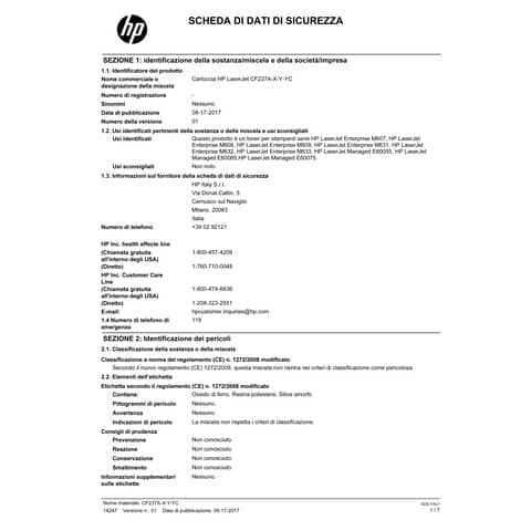 Toner altissima resa 37Y HP nero  CF237Y